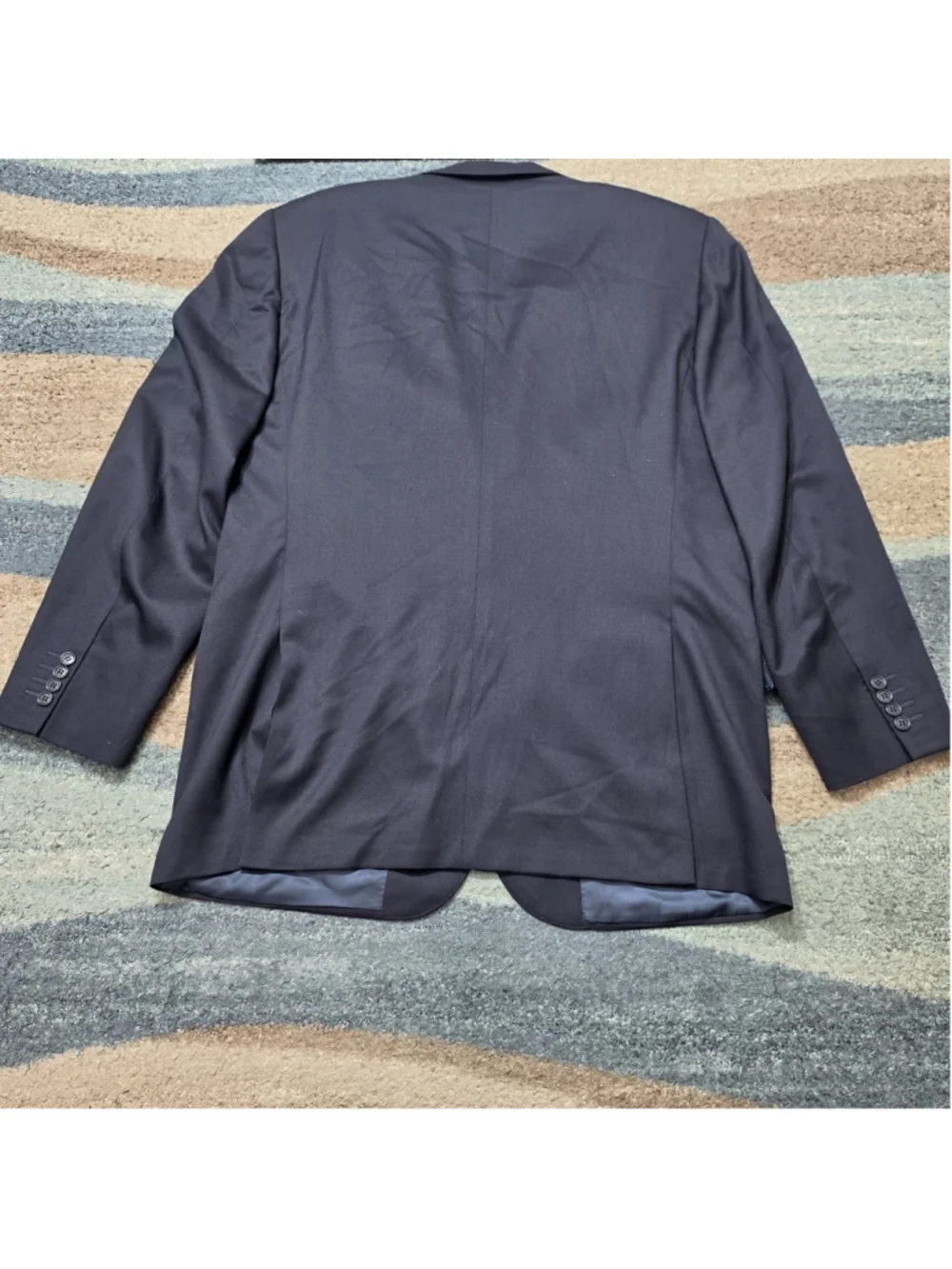 Corneliani Jacket 46L Black 100% Virgin Wool Italy Tailored Mens